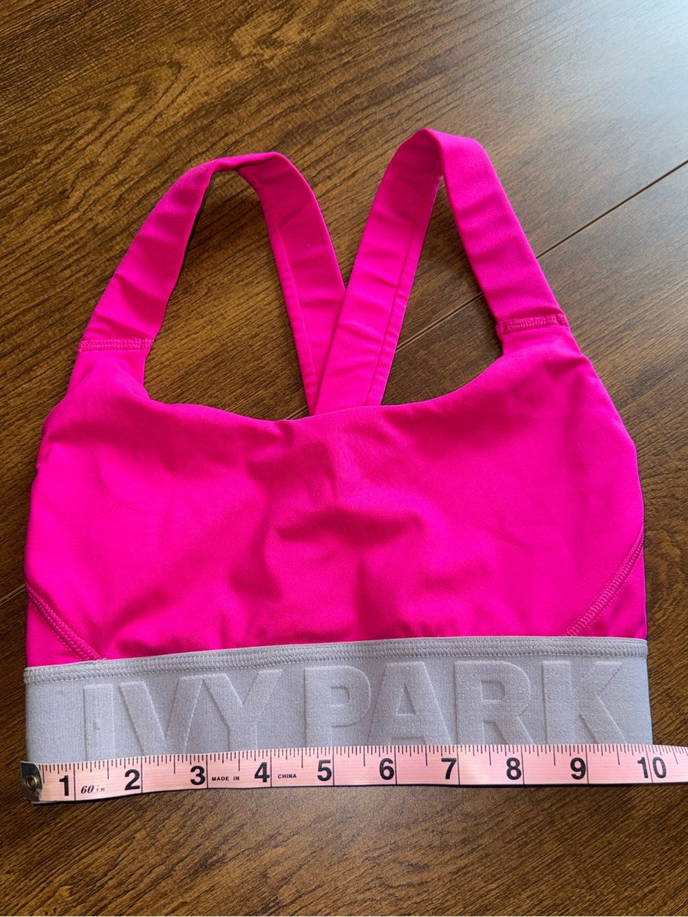IVY PARK Pink Sports Bra with Grey Logo Band XS - Picture 8 of 9